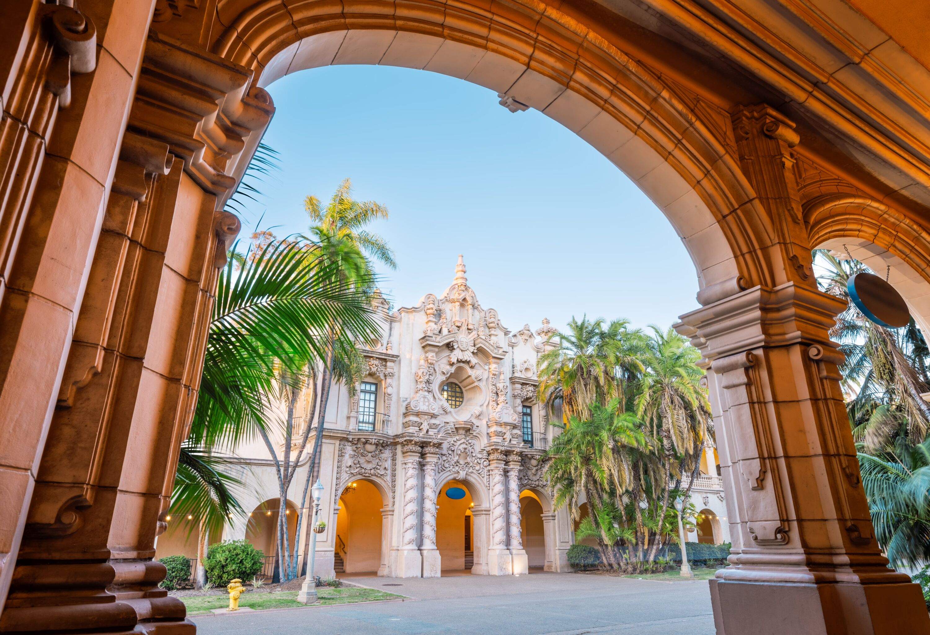 Historic architecture in San Diego, California, USA.